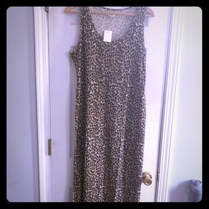 J. Crew Leopard Midi Dress